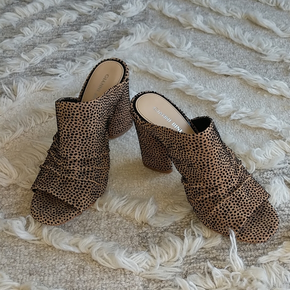 Gianni Bini Shoes - Gianni Bini Cheetah Print Block Heel Mules Size 8